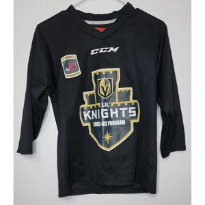 Vegas Lil' Knights Cross-Ice Hockey Jersey CCM Sz Youth S/M Small Medium Golden